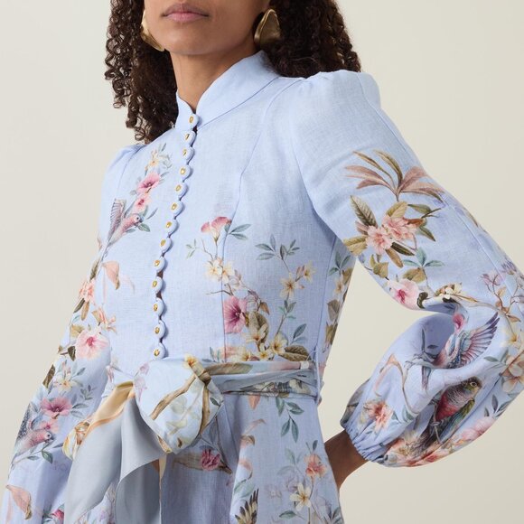 Zimmermann Rebellion Blue Aviary Mini Dress - Picture 4 of 12